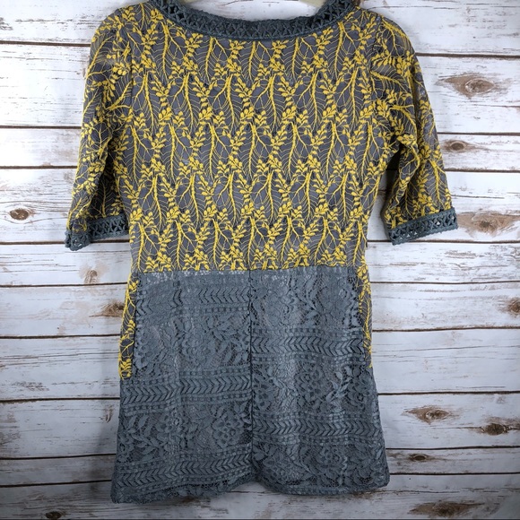 Stylewe floral lace short sleeve pockets mini dres - Picture 5 of 8